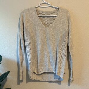 Lululemon Still Movement Gray V-Neck Sweater